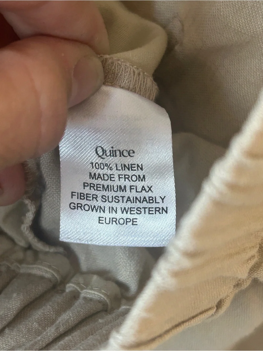 Quince 100% Linen Pull-On Pants, Flax, Size M